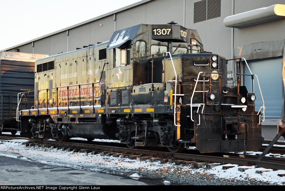 CTN 1307 parked behind the G.E. Appliance warehouse